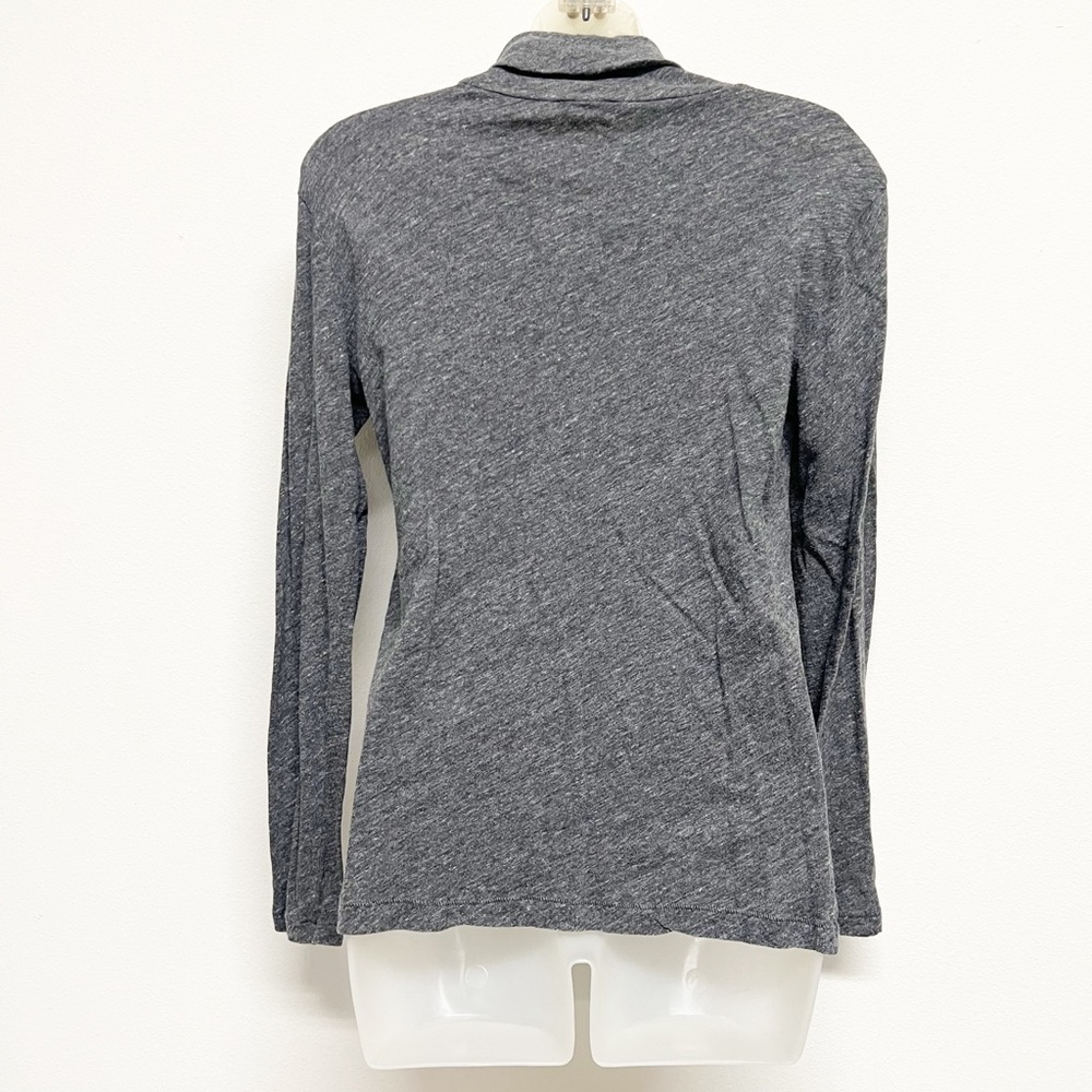 Madewell Womens Gray Marbeled Lightweight Long Sleeve Turtleneck Sweater Sz S - Picture 4 of 6
